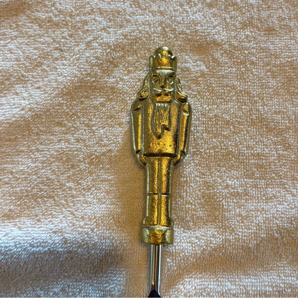 World Market Gold Nutcracker Handle Cake Server - Made in India